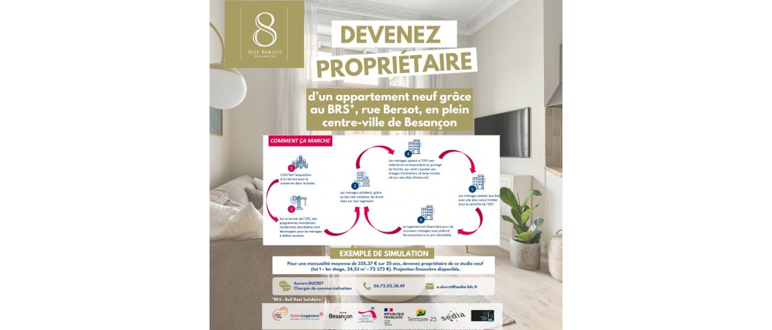 Devenez propriétaire d'un appartement neuf grâce au Bail Réel Solidaire !